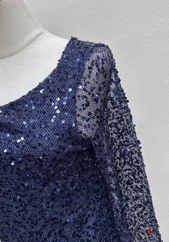 tulle crew neck Blouse with sequins - ph 3