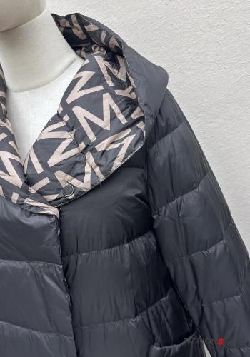 Casaco acolchoado reversível Padrão Estampado com bolsos com botões com capuz - ph 2