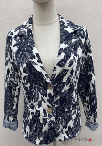 Floral long sleeve Cotton Jacket with buttons - ph 2