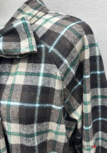 Tartan Cotton Shirt with buttons with bow - ph 3