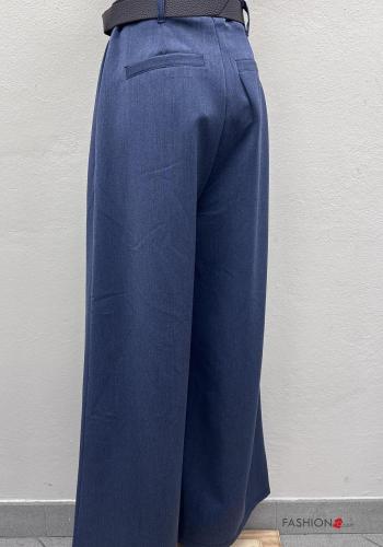 Pantalone vita alta wide leg con cintura con tasche - ph 5