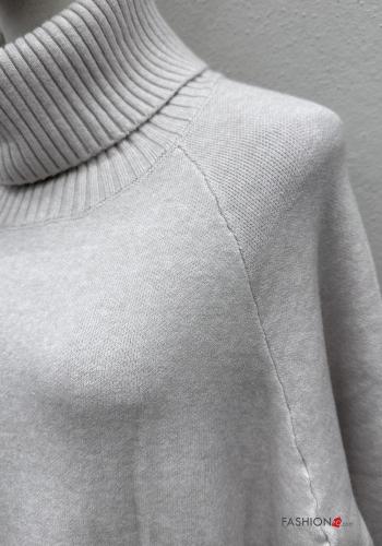 Maglione maniche lunghe a collo alto con tasche - ph 3