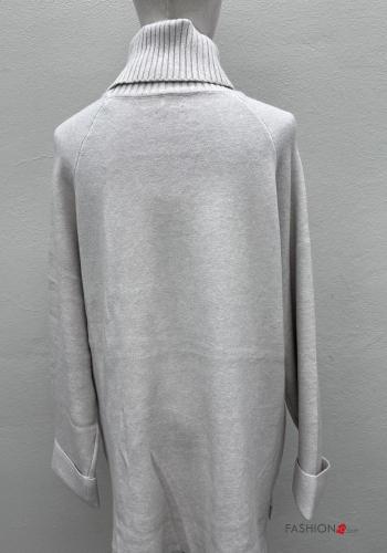 Maglione maniche lunghe a collo alto con tasche - ph 5