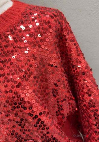 Maglione maniche lunghe girocollo con paillettes - ph 3