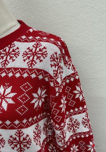 Maglione in Misto Lana maniche lunghe girocollo Fantasia natalizia - ph 3