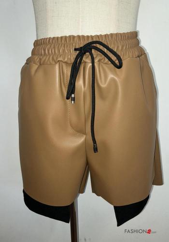 faux leather Shorts with pockets with elastic - ph 2
