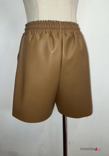 faux leather Shorts with pockets with elastic - ph 5