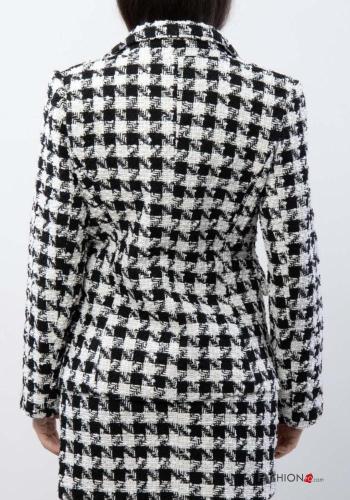 Vichy double-breasted Jacket with lining - ph 4