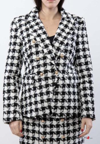 Vichy double-breasted Jacket with lining - ph 1