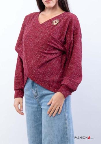 Maglione maniche lunghe asimmetrico scollo a V - ph 4