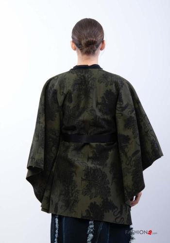 Poncho Imprimé animal avec ceinture à col en V - ph 3