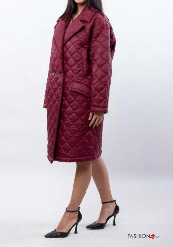 lange ärmel gesteppt Mantel mit Knöpfen mit Taschen - ph 2