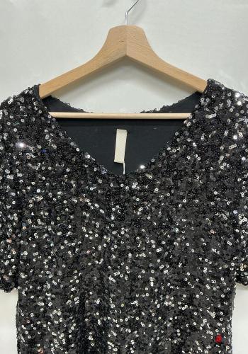 T-shirt manga curta com lantejoulas gola V - ph 3