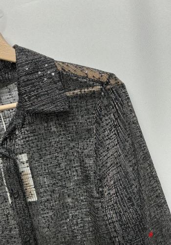 lange ärmel mit kragen Hemd mit Pailletten mit Knöpfen - ph 2