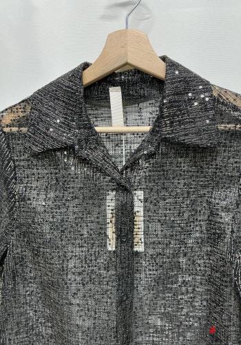 lange ärmel mit kragen Hemd mit Pailletten mit Knöpfen - ph 3