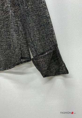 lange ärmel mit kragen Hemd mit Pailletten mit Knöpfen - ph 4