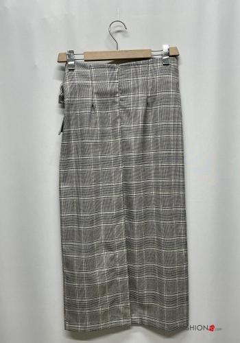 Gonna vita alta Longuette Fantasia tartan con fiocco con zip - ph 4