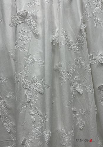 Gonna in Cotone Fantasia ricamata con elastico - ph 3