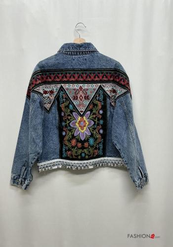 Blusão em Algodão denim com gola com botões com bolsos - ph 5