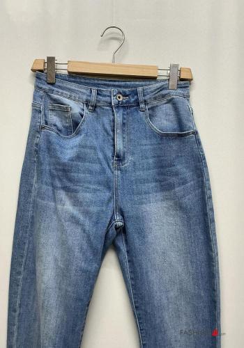 Jeans in Cotone con tasche con bottoni con zip - ph 4