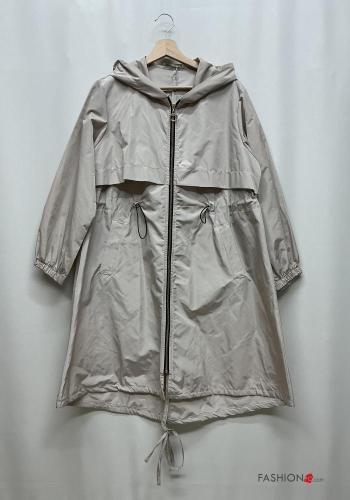 Corta-vento com cordão com capuz com fecho com bolsos - ph 2