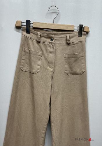 Vaqueros de Algodón wide leg con bolsillos con cremallera con botones - ph 3