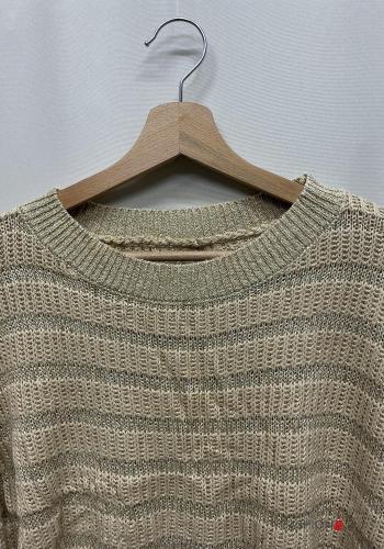 lange ärmel u-boot ausschnitt Strickpullover - ph 3