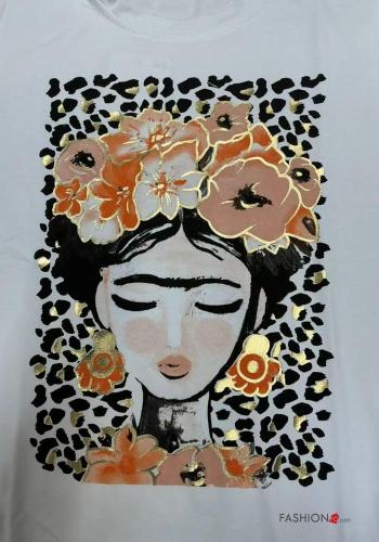 Kunstmuster T-shirt aus Baumwolle - ph 2