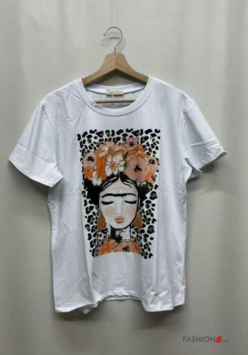 Kunstmuster T-shirt aus Baumwolle - ph 4