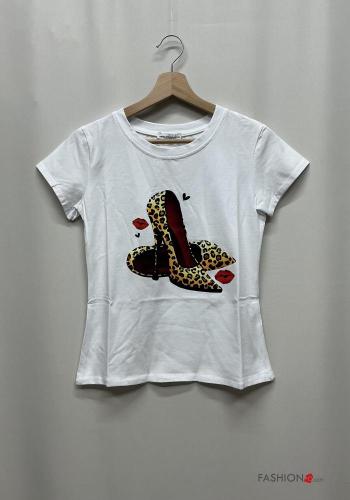 T-shirt in Cotone maniche corte girocollo Fantasia stampata - ph 2