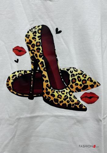 T-shirt in Cotone maniche corte girocollo Fantasia stampata - ph 3