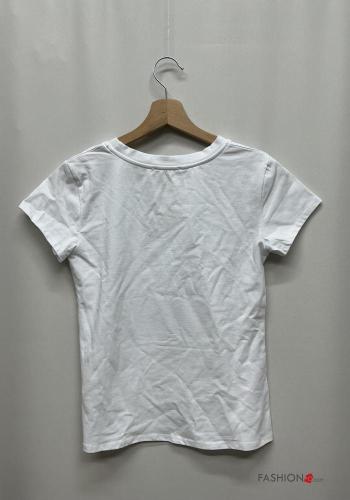 T-shirt in Cotone maniche corte girocollo Fantasia stampata - ph 4