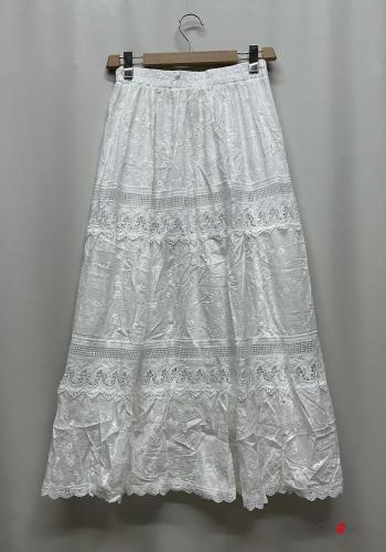 Gonna in Cotone pizzo Fantasia ricamata con balze con elastico - ph 4