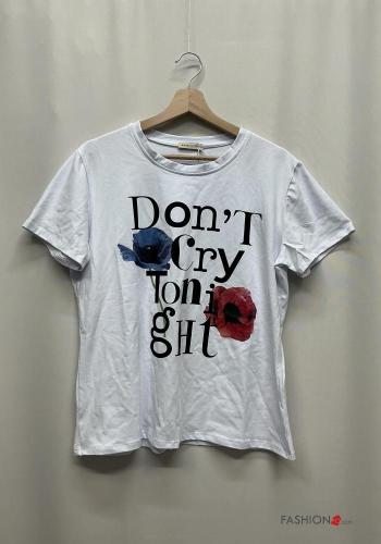 T-shirt in Cotone maniche corte girocollo Fantasia scritta - ph 2