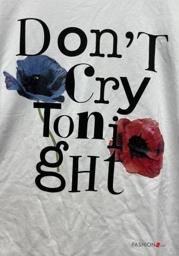T-shirt in Cotone maniche corte girocollo Fantasia scritta - ph 3