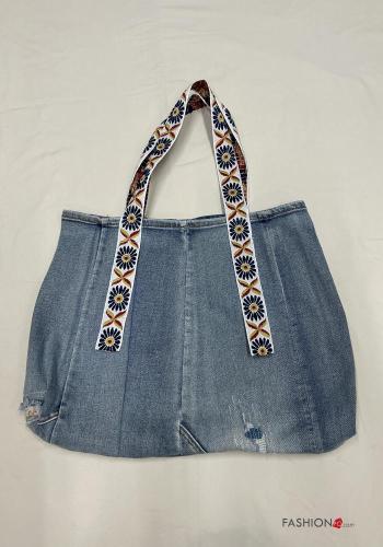 Mala de ombro em Algodão denim - ph 2