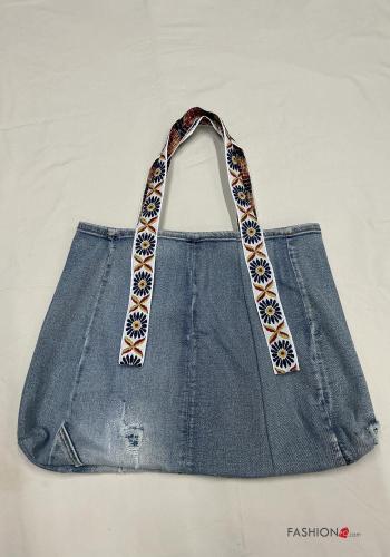 Mala de ombro em Algodão denim - ph 3