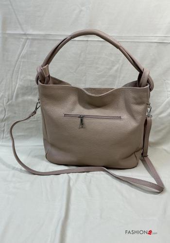 Bolso de Cuero Genuino Estampado Floral - ph 5