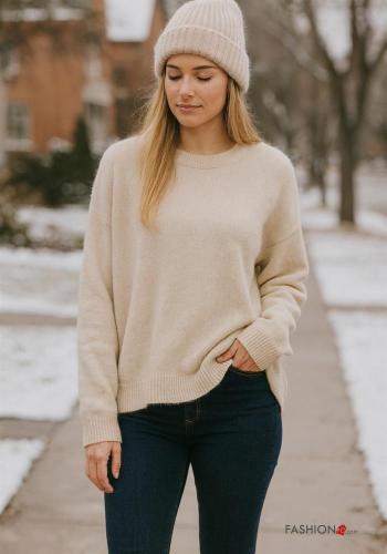 Maglione in Misto Cashmere maniche lunghe girocollo - ph 6