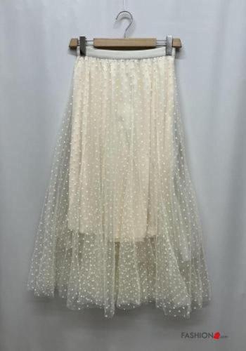 Polka-dot tulle Skirt with lining with elastic - ph 4