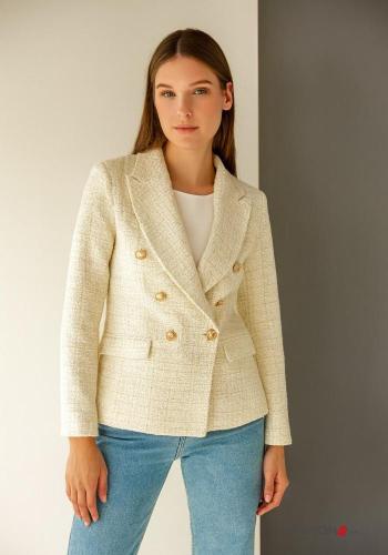 Blazer in Cotone doppio petto maniche lunghe con bottoni - ph 1