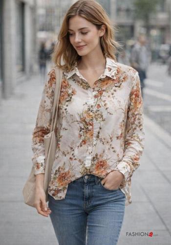Chemise en Soie à Imprimé Floral - ph 1