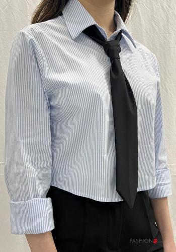 Camicia in Cotone corto Fantasia righe - ph 2