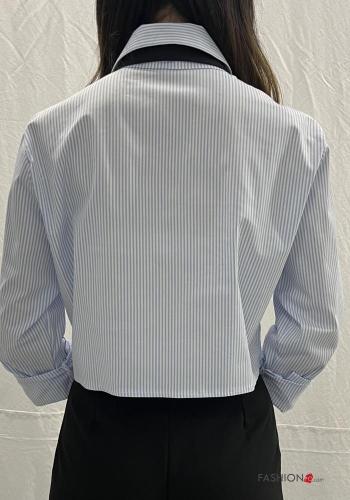 Camicia in Cotone corto Fantasia righe - ph 3