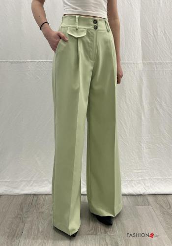 wide leg Trousers with pockets with elastic - ph 2