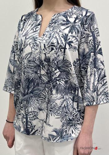 Leaf print Blouse 3/4 sleeve - ph 2