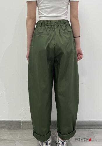 Cotton Trousers with pockets with elastic with zip - ph 3