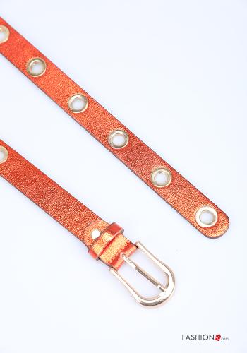 Ceinture en Cuir Véritable ajustable métallique avec clous - ph 2