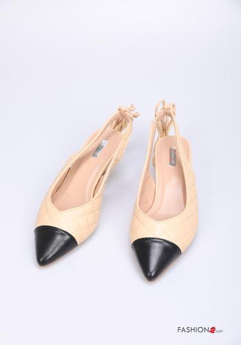 Heeled shoes  adjustable with strap Printed pattern - ph 1