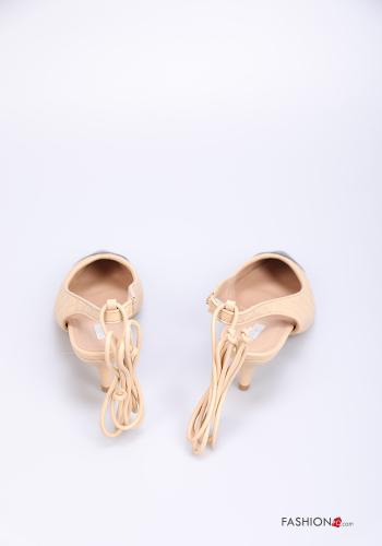 Heeled shoes  adjustable with strap Printed pattern - ph 3